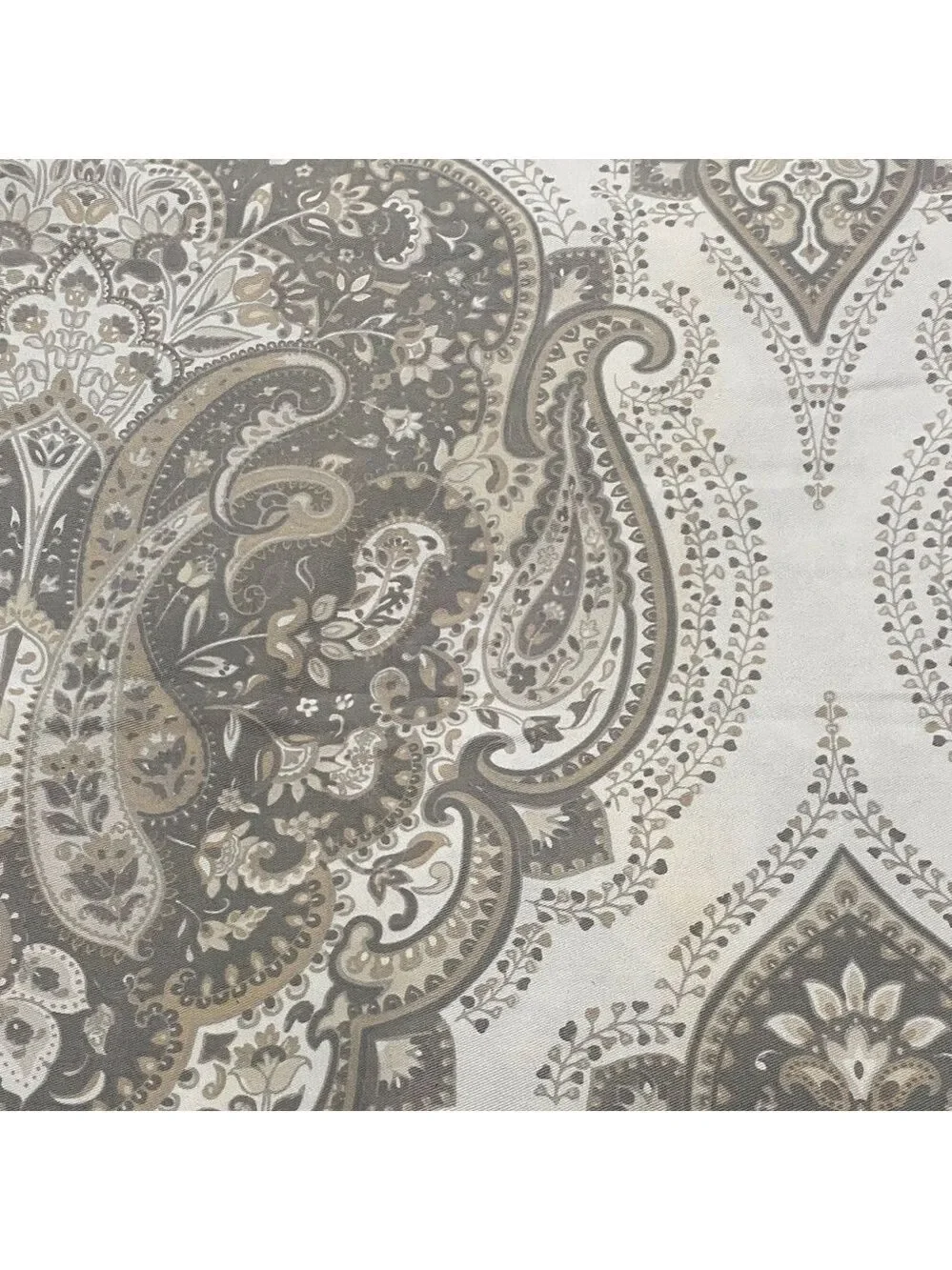 Tahari Gray/White/Beige Paisley Shower Curtain